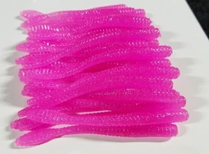3.5 IN Paddle Tail PINK ICE drop shot/Finesse Worm HVY GARLIC 30 CT, CLEAR WATER - Picture 1 of 3