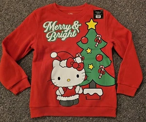 The Christmas Shoppe Hello Kitty by Sanrio Kids Medium Sweatshirt NEW - Picture 1 of 10