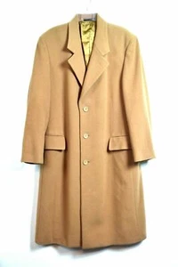 KENSINGTON ROAD GELB BEIGE WOLLE KASCHMIR MANTEL GR XL 40 R GEWEBT IN ITALIEN - Bild 1 von 6