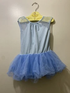iEFiEL Dancewear Girls Blue Ballet Skirt Tutu Dress Leotard Halloween Size 4/5 - Picture 1 of 13