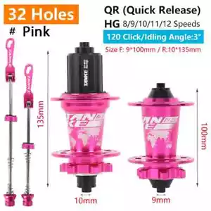 6 Bearing Mountain Bike Hub Front Rear By Hg 28 32 36 Holes Disc Brake Bike Hub - Picture 1 of 48