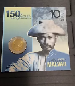 Philippines Commemorative Coin.2015 10-Piso Gen.Miguesl Malvar.Blister Pack.UNC - Picture 1 of 4