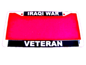 License Plate Frame-IRAQI WAR VETERAN-Chrome #811148 - Picture 1 of 1