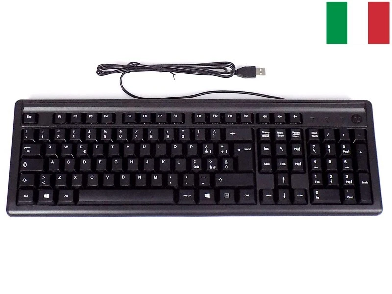 HP Keyboard 100 ITL 2UN30AA QWERTY USB Tastiera italiana, Italienische Tastatur - Bild 1 von 1