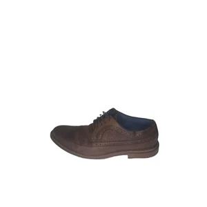 Zapatos Oxford Aston Gris Hombre Talla 9 Bodega Cuero Marrón Con Cordones Preppy - Imagen 1 de 6