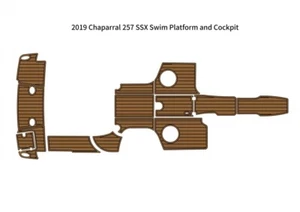 2019 Chaparral 257 SSX Swim Platform Cockpit Boat EVA Foam Faux Teak Floor Pad - Picture 1 of 24