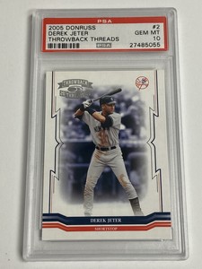 DEREK JETER 2005 Donruss #2 Throwback Threads New York Yankees PSA 10 POP 6
