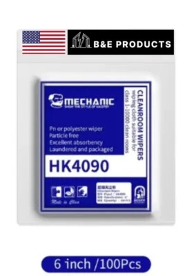 Mechanic HK4090 Anti-Static Dust Free Polyester Wipe Microfiber 14cmX 14cm 100pc - Image 1 of 4