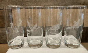 Etched Upland Flying Game Bird Iced Tea/Tumblers - 4 Different Birds - Kennally - Picture 1 of 9