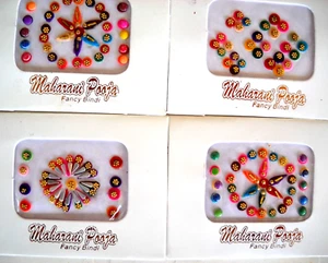 *FANCY BINDI FOUR BRAND NEW SEALED PACKS BY MAHARANI POOJA, INDIAN JEWELLERY #2* - Bild 1 von 1