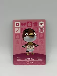 Anchovy 219 - Series 3 Animal Crossing Amiibo Card Unscanned And Genuine - Picture 1 of 2