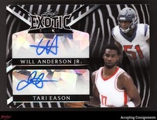 2023 Leaf Exotic Dual Autographs Tari Eason Will Anderson Jr. ROOKIE AUTO 1/1 RC