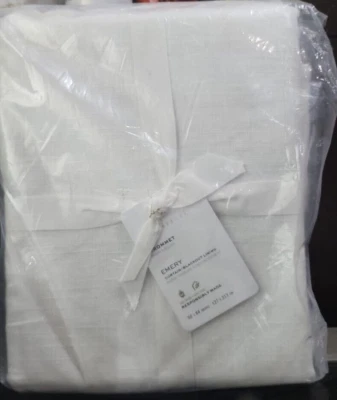 Pottery Barn EMERY CURTAIN BLACKOUT LINING GROMMET 50 X 84 White /GOLD GROMMETS - Image 1 of 4