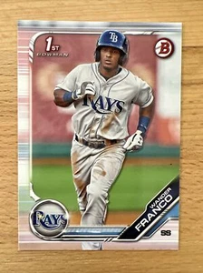2019 Bowman Wander Franco Paper 1st Prospect #BP-100 Tampa Bay Rays RC Rookie - Picture 1 of 2
