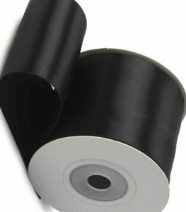 5 M Satinband Breite :55 mm  Farbe:Schwarz 100% Polyester(1,20 €/Meter (SB 55 - Picture 1 of 1