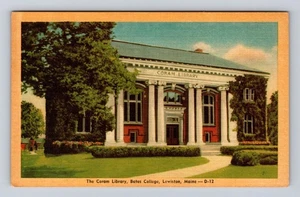 Lewiston ME-Maine, Bates College, Coram Library, Vintage Postcard - Picture 1 of 2