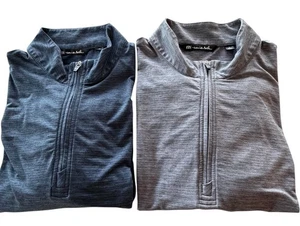 Pullover Travis Mathew 1/4 Cremallera Rendimiento Para Hombres L Lote De Dos Azul Gris LS - Imagen 1 de 18