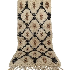 Handmade Vintage Moroccan Azilal Rug Berber Geometric Area Carpet Tribal Wool - Picture 1 of 24