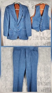 Vintage The Knack Freizeitanzug Herren 42 Sakko mit Weste und Hose - Bild 1 von 24