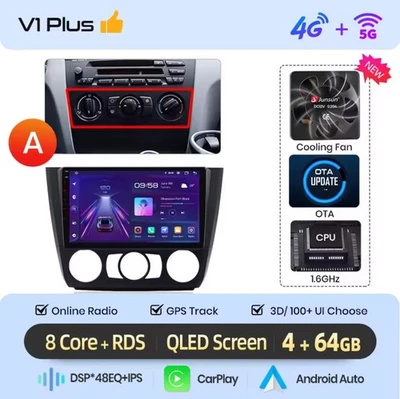 Autoradio BMW Serie 1 E87 E81 E82 E88 2004-2011 CarPlay 4G+64GB 8Core 4G+WIFI - Imagen 1 de 4