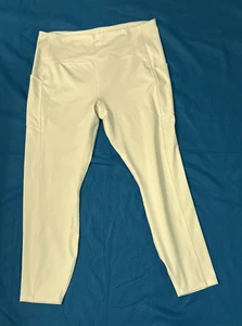RBX Women's (Size XL) Pull On Leggings Polyester Stretch WHITE - Picture 1 of 10