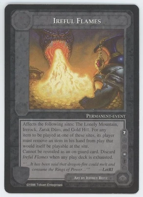 1996 Middle-Earth The Dragons Ireful Flames PROMO - MINT & UNPLAYED - Image 1 of 2