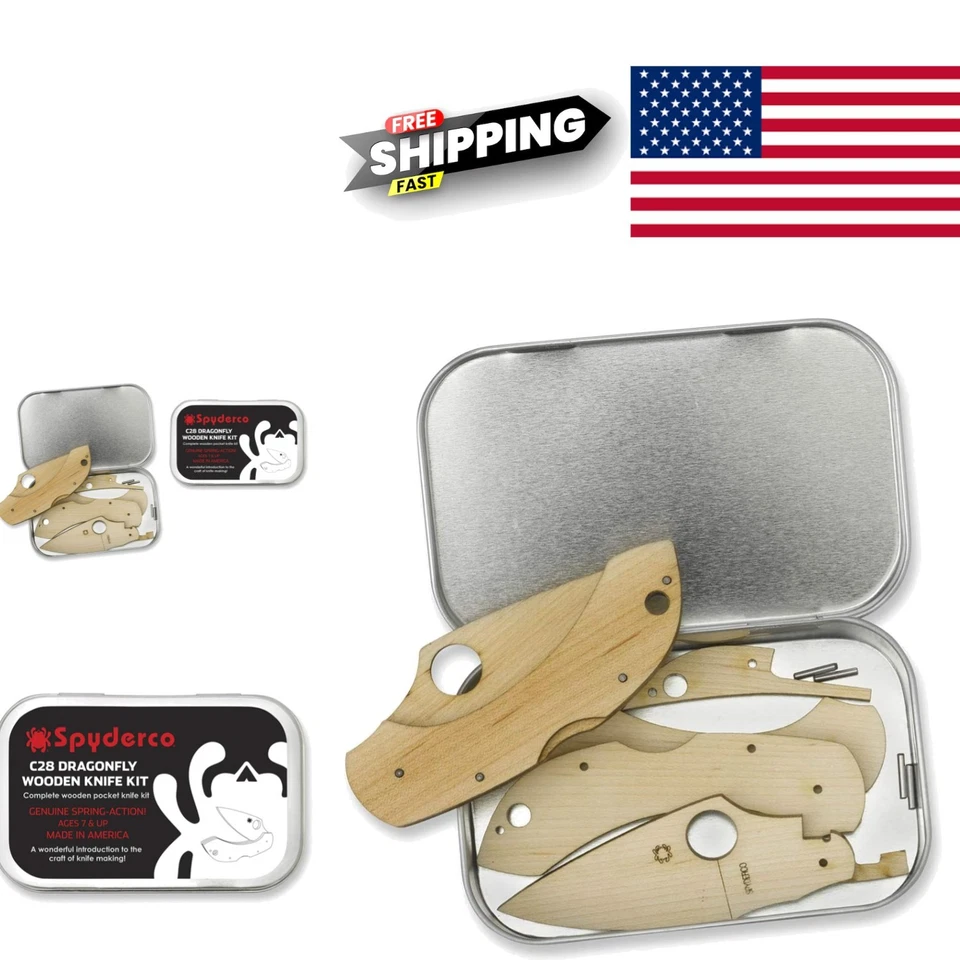 Kit de cuchillos libélula de madera con instrucciones paso a paso para mayores de 7 años Foto 1 de 4