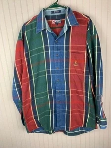 Chaps Ralph Lauren Size L Mens Shirt Cotton Multicolor Stripe - Picture 1 of 3