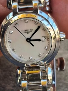 Longines PrimaLuna Damenarmbanduhr Edelstahl Perlmutt Diamanten Quarz - Bild 1 von 24