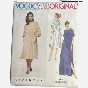 Vtg 70's Vogue Paris Original Givenchy Pleated Front Maxi Dress BOHO #1905 Sz 14 - Picture 1 of 3