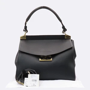 GIVENCHY BB50A2B0LG BLACK LEATHER MYSTIC MEDIUM TOTE BAG + SHOULDER STRAP 2WAY - Picture 1 of 6