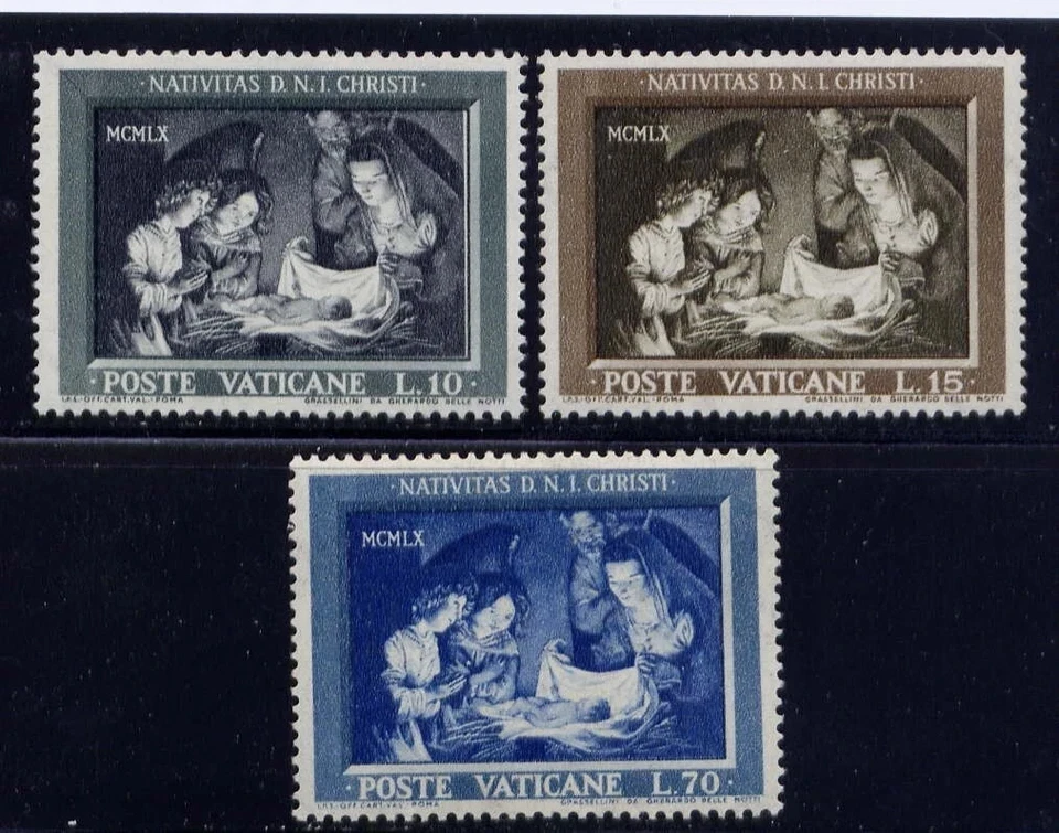 Vatican Stamp Sc 292-4, 1960 Nativity, F/VF MNH (509B125) - Image 1 of 1