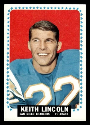 1964 TOPPS KEITH LINCOLN 164 EXMT FOOTBALL SAN DIEGO CHARGERS - Image 1 of 2