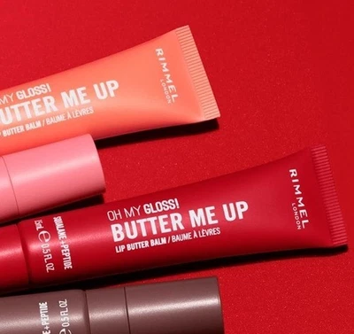 RIMMEL BUTTER ME UP LIP BALM OH MY GLOSS! CHOOSE YOUR SHADE NEW FREEPOST UK - Image 1 of 4