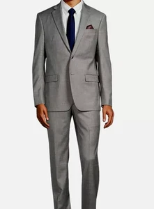2024 RALPH LAUREN Gray Tic Full Suit 42L Wool - Picture 1 of 8