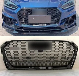 For Audi A5 S5 RS5 B9 style 2017- 2020 bumper black Mesh Grill grille - Picture 1 of 4