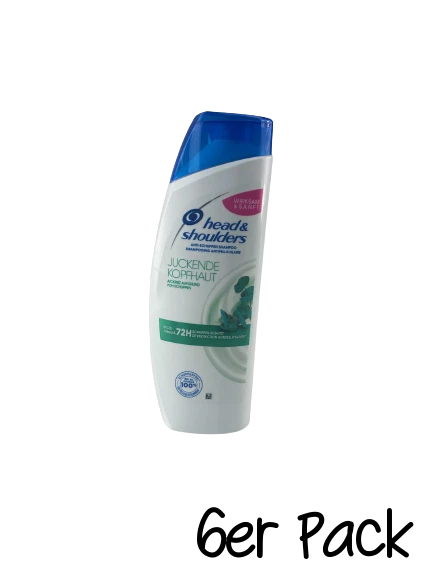 HEAD & SHOULDERS 12,33€/1 L 6x Head&Shoulders Anti-Schuppen Shampoo bei juckender Kopfhaut 500ml