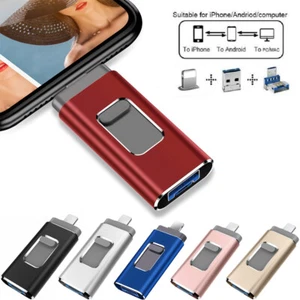 2TB 1TB USB3.0 Flash Drive for iPhone iOS/Android OTG 3 in 1 Memory Stick 6Color - Picture 1 of 19