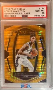 *10/13* 2018 Panini Select #174 Lonnie Walker Neon Orange Pulsar /13 PSA 10 - Picture 1 of 2