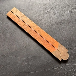 VINTAGE SYBREN BOXWOOD & BRASS FOLDING RULE MADE IN HOLLAND No80-03-54 3FT - Picture 1 of 9