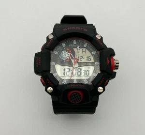 Reloj Ravel Sports analógico digital doble hora rojo y negro R.DIGI.DT8 - Imagen 1 de 8
