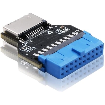 USB 3.0 19-Pin zu USB Type-C Adapter 20-Pin, 180 Grad, Front Panel, PC - Bild 1 von 4