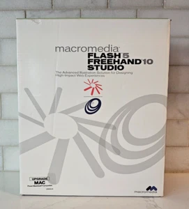 VTG Macromedia Flash 5 Freehand 10 Studio Software for Macintosh Manuals & CDs! - Bild 1 von 5