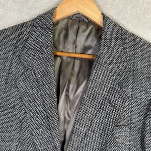 VINTAGE Christian Dior Monsieur Blazer Jacket Mens 40L Gray 100% Silk Lined EUC - Picture 1 of 12