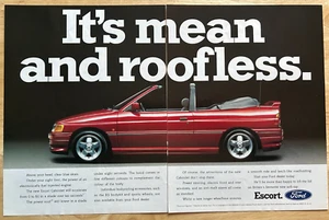 Oldtimer 1991 Ford Escort Cabriolet RS Automotive Original Werbung Werbung - Bild 1 von 1