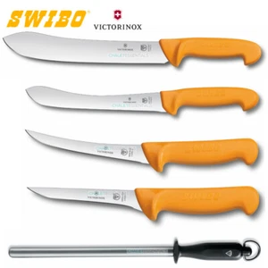 Victorinox Swibo 5 piece Butcher Knife Set Skinning Boning Sharpening Steel - 5p - Bild 1 von 1