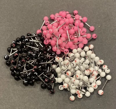 Anillos de pezón para lengua 14 g bolas de barra barra piercing corporal joyería calibre 16 NUEVO Foto 1 de 4