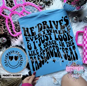 Passenger Seat Princess I Just Look Like a Snack Graphic Tee T-shirt - Picture 1 of 20