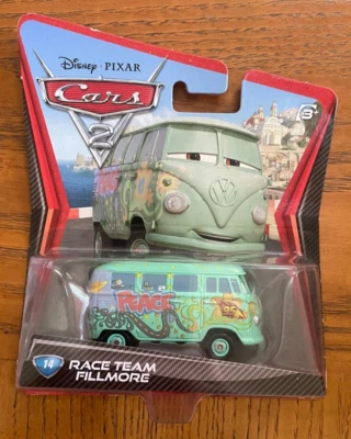 Disney Pixar Cars 2 Race Team Fillmore VW Bus 2011 Diecast NUEVO AHORRA 10% + Foto 1 de 2