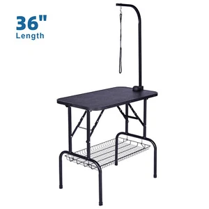 36" Folding Heavy Duty Pet Professional Dog Show Grooming Table Adjustable black - Picture 1 of 11